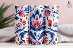 Floral Paisley Embroidery Sublimation Tumbler Design Product Image 5