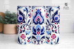 Floral Paisley Embroidery Sublimation Tumbler Design Product Image 6