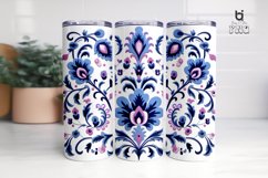 Floral Paisley Embroidery Sublimation Tumbler Design Product Image 8