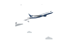 Airplane taking off with flat design style in vector illustr Product Image 1