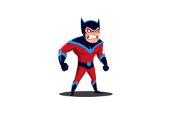Bold superhero character transformation in vibrant colors wi Product Image 1