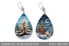 Christmas Tree Quilling Teardrop Earring Design Product Image 1
