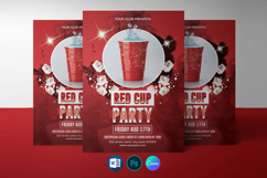 Red Cup Party Flyer Template Product Image 1