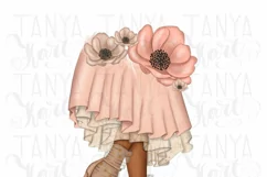 Dark Skin Toned Png | Sublimation Design | Pink Flowers Product Image 3