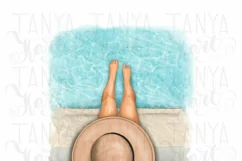 Woman In A Hat | Summer Png | Sublimation Design Product Image 3