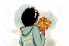 Pumpkin Queen | Afro Woman Png Product Image 3