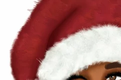 Christmas Png | Afro Girl | Santa Hat Product Image 3