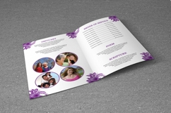 Purple Flower Funeral Program Template Product Image 2