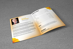 Floral Funeral Program Template Product Image 2