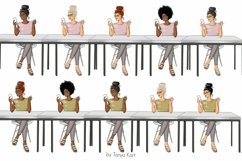 Girl Boss Clipart Illustrations Png file Planner girl Design Product Image 2