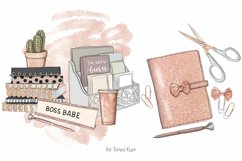 Girl Boss Clipart Illustrations Png file Planner girl Design Product Image 6