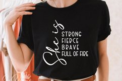 She is SVG, Strong SVG, Fierce SVG, Brave Svg Product Image 1