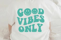 Good Vibes Only Svg, Retro Svg, Hippie Svg, Wavy Text Svg Product Image 1