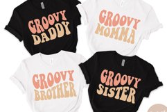 Retro Groovy Birthday Family SVG, Trendy, Matching Svg Product Image 1