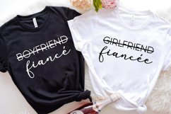 Fiancé Fiancée SVG, Girlfriend Boyfriend SVG, Hand Lettered Product Image 1