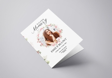 Floral Funeral Program Template. Product Image 4