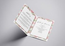 Floral Funeral Program Template. Product Image 5