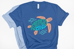 Tobago Cays word art in the Shape of Sea Turtle SVG Cut File Product Image 1