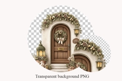 Christmas Door Clipart Bundle | 28 PNG Product Image 4