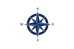Compass design featuring directional points in a minimal sty Product Image 1