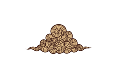 Swirling cloud design in detailed style with brown tones and Product Image 1