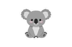 Cute koala character in flat design style with friendly expr Product Image 1