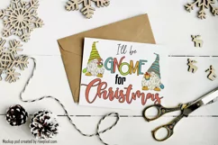 I'll Be Gnome For Christmas Sublimation | Christmas Gnomes Product Image 2