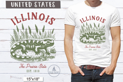 Illinois PNG Vintage United States Sublimation Design