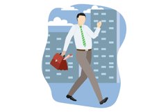 active businessman positively walking through Product Image 1