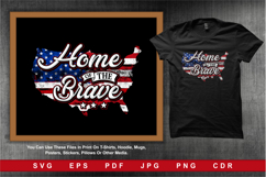 Illustration American Map Home Of The Brave Product Image 1
