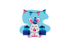 Illustration bunny birthday design character Product Image 1