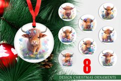 Christmas Ornaments Highland Cow Baby Product Image 1