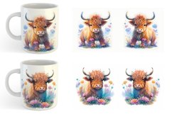Highland Cow Baby | Mug sublimation design Product Image 3