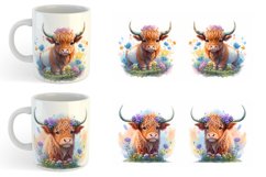 Highland Cow Baby | Mug sublimation design Product Image 5