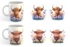 Highland Cow Baby | Mug sublimation design Product Image 6