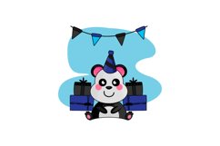 Illustration panda birthday design character Product Image 1