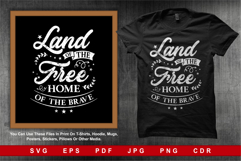 Illustration Patriotic Land Of The Free Home Of The Brave Product Image 1