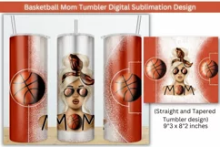 Basketball Mom Tumbler Digital Sublimation Design Product Image 1