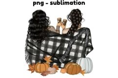 Best Friends Fall Sublimation Design Autumn Png File Pumpkin Product Image 1