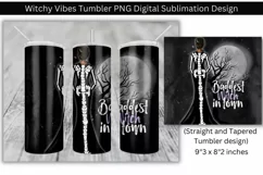 Witchy Vibes Tumbler PNG Digital Sublimation Design Product Image 1
