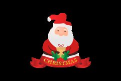 Illustration santa claus and christmas ribbon design Product Image 2