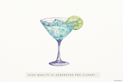 Cocktail PNG Clipart, Drink Glass Illustration with Ice Product Image 1