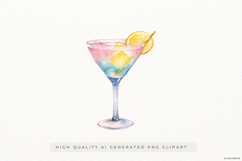 Cocktail PNG Clipart, Drink Glass Illustration with Ice Product Image 1