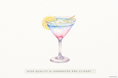 Cocktail PNG Clipart, Drink Glass Illustration with Ice Product Image 1