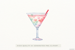 Cocktail PNG Clipart, Drink Glass Illustration with Ice Product Image 1