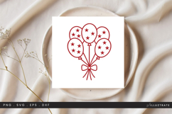 4th July Balloons SVG Patriotic Celebration Product Image 1