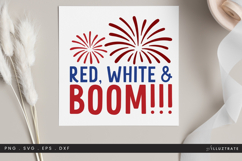 Red White and Boom SVG Patriotic USA Quote Product Image 1