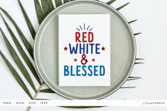 Red White and Blessed SVG Patriotic USA Quote Product Image 1