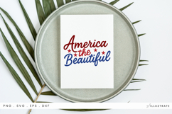 America the Beautiful SVG Patriotic Quote Product Image 1