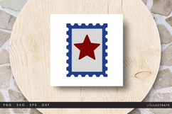Star Stamp SVG Patriotic American Clipart Product Image 1